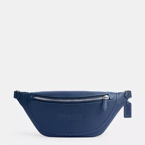 Coach League Blue Leather Belt Bag